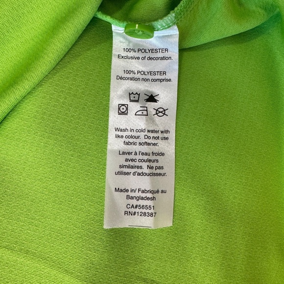 REPP TECH Performance Men's Athletic Polo Golf Shirt Fluorescent Lime Green XLT - Picture 7 of 11
